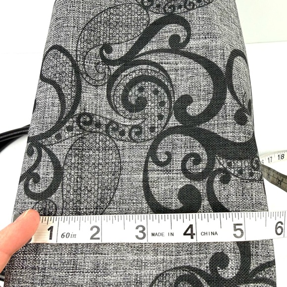 Dakine Tote Bag Gray Green Canvas Paisley Floral Packable Shoulder Bag - Picture 12 of 13